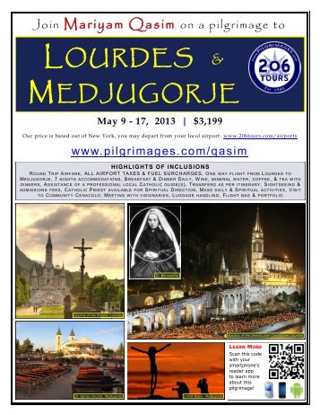 LOURDES & MEDJUGORJE - 206 Tours