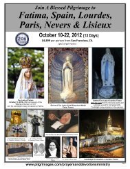 Join A Blessed Pilgrimage To Fatima, Spain, Lourdes ... - 206 Tours