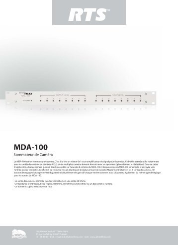 MDA-100 - Pilote Films