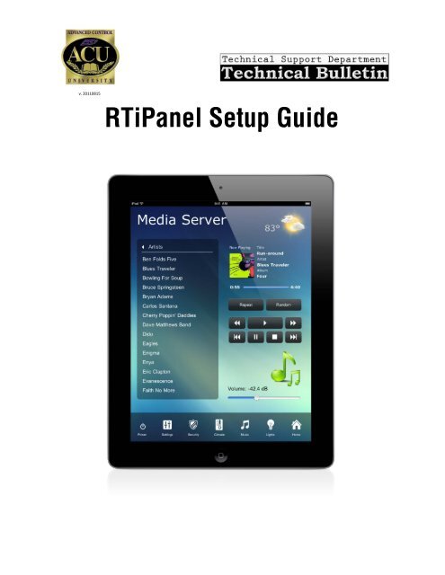 RTiPanel Setup Guide - Pilote Films