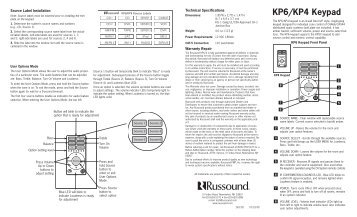 Product Manual - Russound