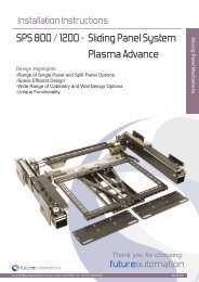 SPS 800 / 1200 - Sliding Panel System Plasma Advance - Pilote Films