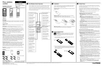 PicoÂ® wireless control - Lutron