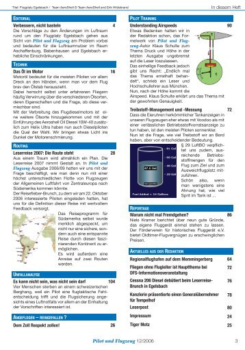 Jahresinhaltsverzeichnis 2006 (PDF) - Pilot und Flugzeug