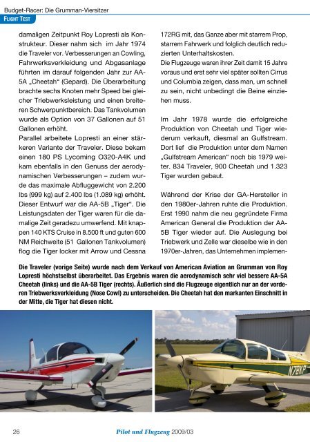 Ãber die Grumman-Flugzeuge - Pilot und Flugzeug