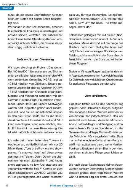 Pilot und Flugzeug Ausgabe 2011/09