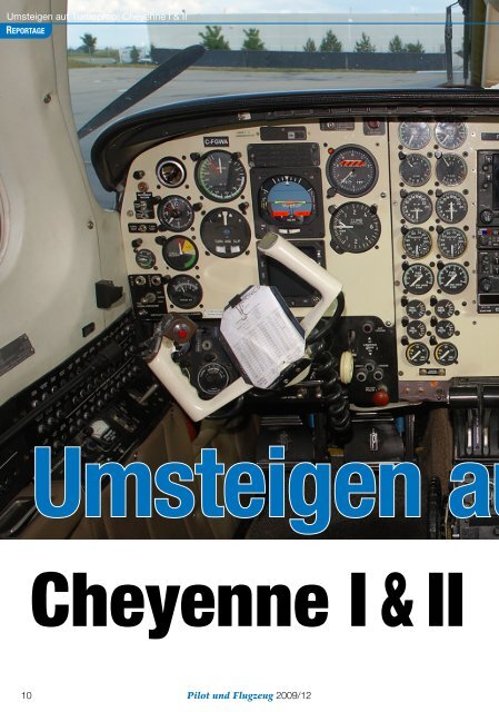 Umstieg auf Turboprop - Cheyenne I und II - Pilot und Flugzeug