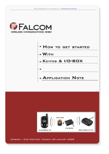 2 HOW TO CONNECT A KEYFOB OR AN I/O-BOX DEVICE ... - Falcom