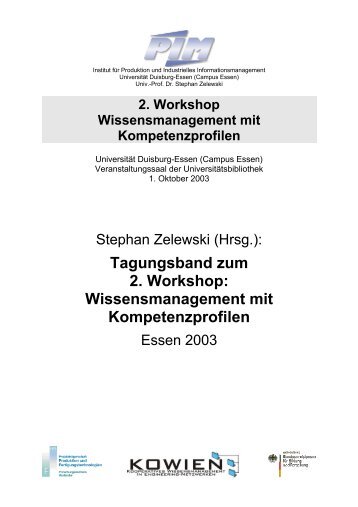 2. Workshop Wissensmanagement mit Kompetenzprofilen