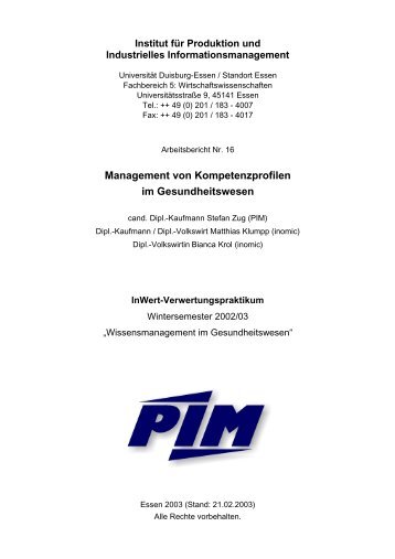 Management von Kompetenzprofilen im Gesundheitswesen