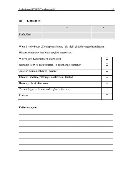 Evaluation des KOWIEN-Vorgehensmodells - Institut fÃ¼r Produktion ...