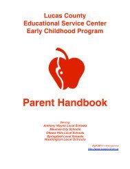 Parent Handbook -  Educational Service Center of Lake Erie West