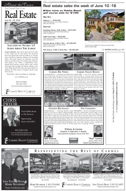 To download the June 22, 2012, Real Estate - The Carmel Pine Cone