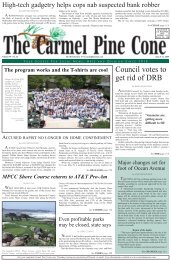 Carmel Pine Cone, June 5, 2009 (main news) - The Carmel Pine Cone