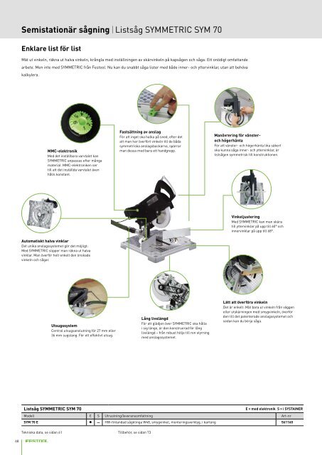 + + Semistationär sågning - Festool