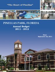 Fiscal Year 11-12 Final Budget - City of Pinellas Park