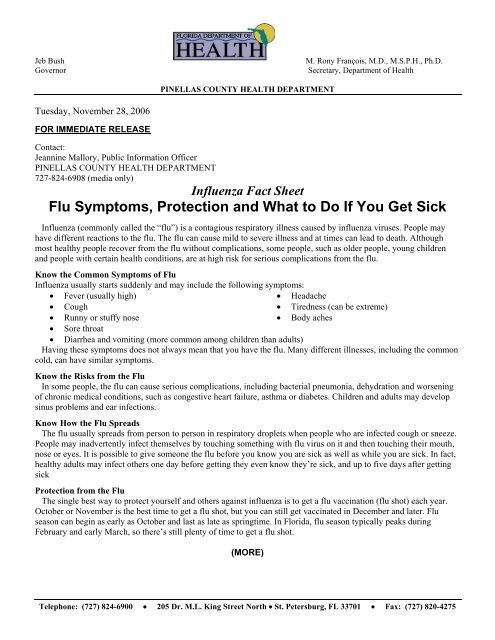 Flu Symptoms, Protection and What to Do If You Get Sick