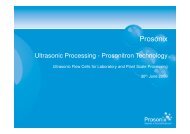 Ultrasonic Processing - Process Intensification Network