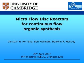 Microflow Disc Reactors