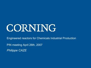 Corning Micro-reactor Technology, including a Case Study in The ...