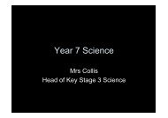 Year 7 Science Presentation - The Pingle School