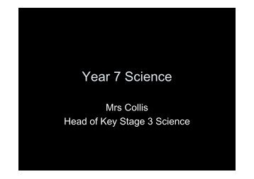 Year 7 Science Presentation - The Pingle School