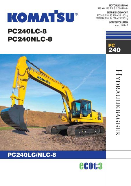 PC240-8 H YDRAULIKBAGGER - Infotax