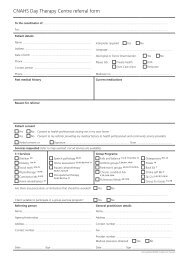CNAHS Day Therapy Centre referral form - Falls Prevention in SA