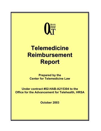 Telemedicine Reimbursement Report - HRSA