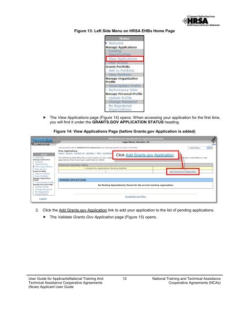 (NCAs) Applicant User Guide - HRSA