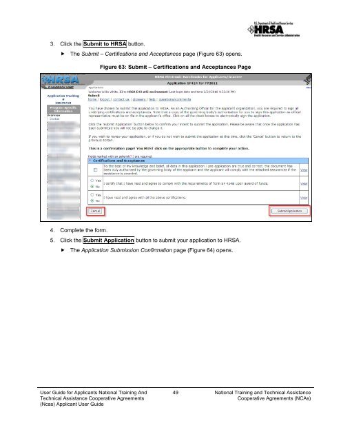 (NCAs) Applicant User Guide - HRSA
