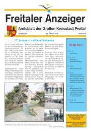 27. Januar - In stillem Gedenken - Freital