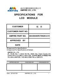 SPECIFICATIONS FOR LCD MODULE CUSTOMER