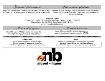 ANBL - Alcool NB Liquor