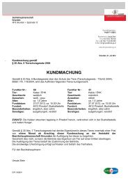 KUNDMACHUNG - Pinsdorf