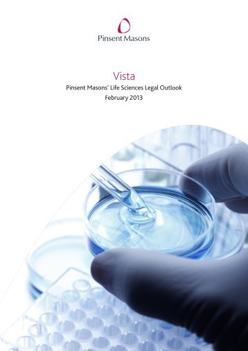 Pinsent Masons' Life Sciences Legal Outlook February 2013