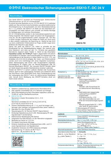 Elektronischer Sicherungsautomat ESX10-T.-DC 24 V 6 - ETA