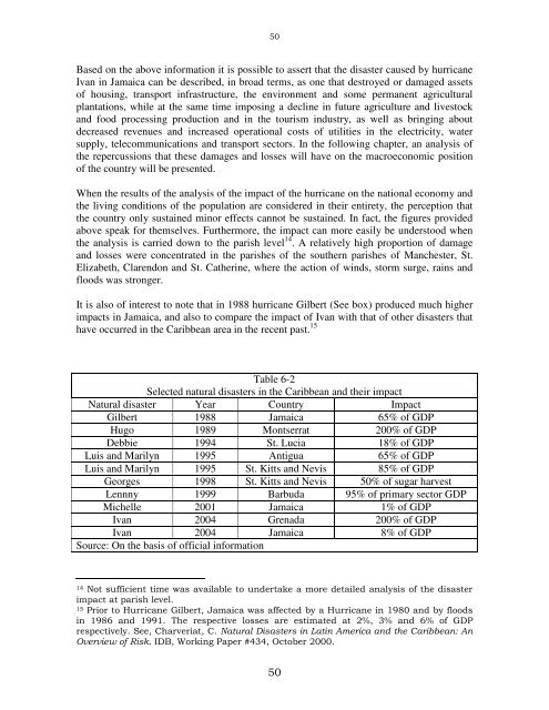 Jamaica: Macro-Socio-Economic and Environmental Assessment of ...