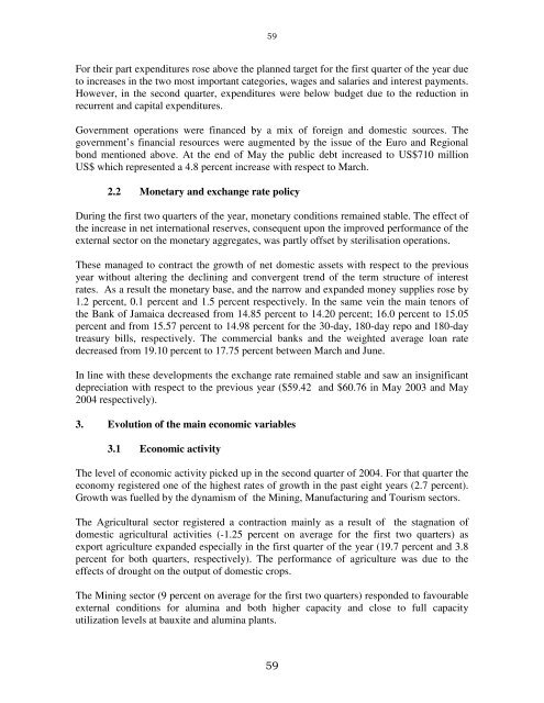 Jamaica: Macro-Socio-Economic and Environmental Assessment of ...