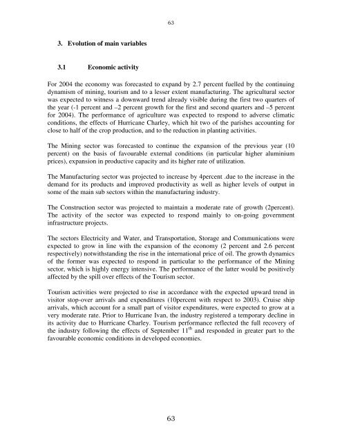 Jamaica: Macro-Socio-Economic and Environmental Assessment of ...