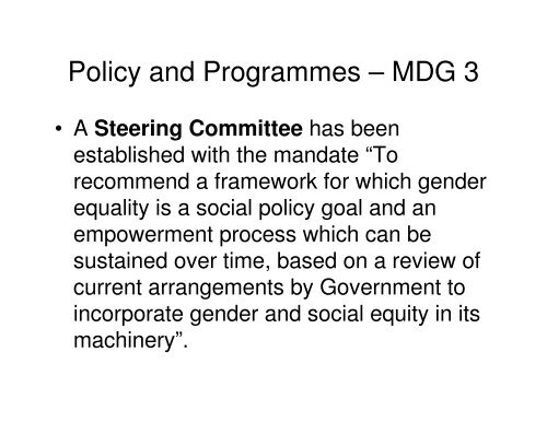 Millennium Development Goals - Planning Institute of Jamaica