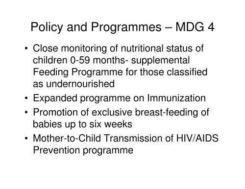 Millennium Development Goals - Planning Institute of Jamaica