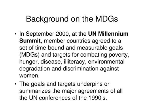 Millennium Development Goals - Planning Institute of Jamaica