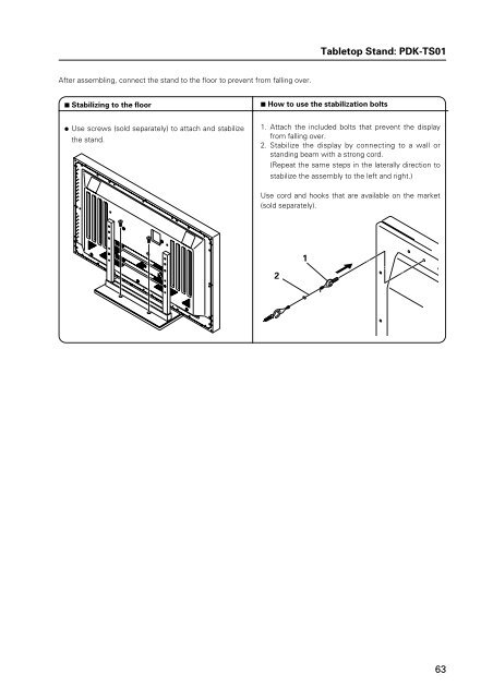 61 Tabletop Stand: PDK-TS01 - Pioneer