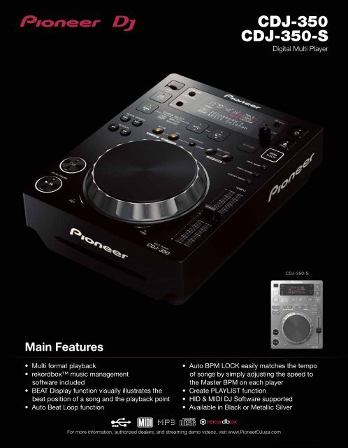 Cdj 350 Cdj 350 S Pioneer Dj