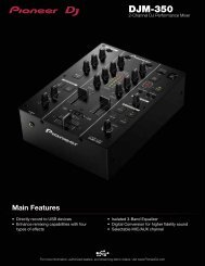 download the djm-350 product sheet - Pioneer DJ