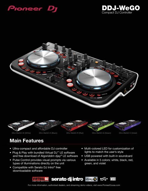 DOWNLOAD THE DDJ-WeGO PRODUCT SHEET - Pioneer DJ