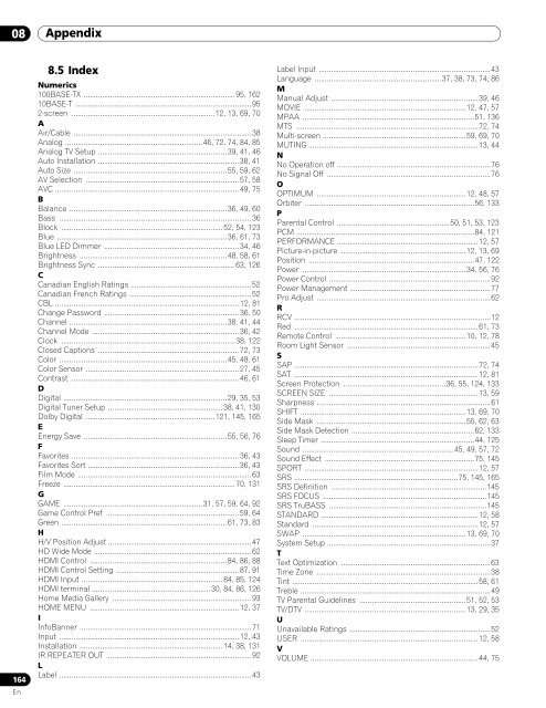 Operations Manual - PRO-111FD - Pioneer