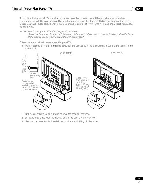 Operations Manual - PRO-111FD - Pioneer