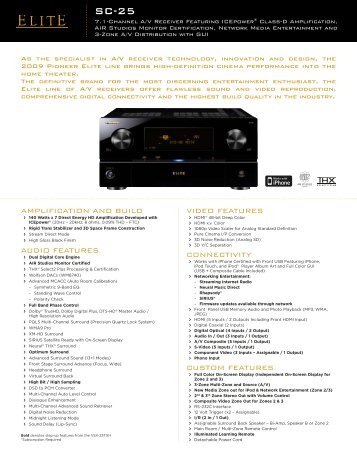 Product Brochure - Pioneer Electronics